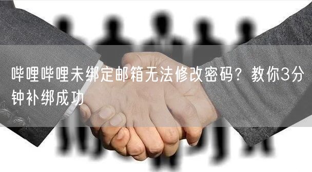 哔哩哔哩未绑定邮箱无法修改密码？教你3分钟补绑成功